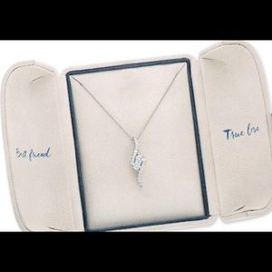 1/2 CT. Two-Stone Diamond Pendant 14K WG